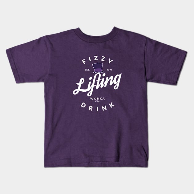 Fizzy Lifting Drink Est. 1971 - vintage Willy Wonka logo Kids T-Shirt by BodinStreet